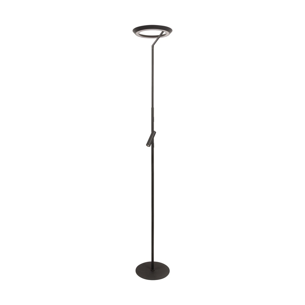 Lucide Design vloerlampCeleste zwart Ø 28cm met leeslampje - 03745/25/30